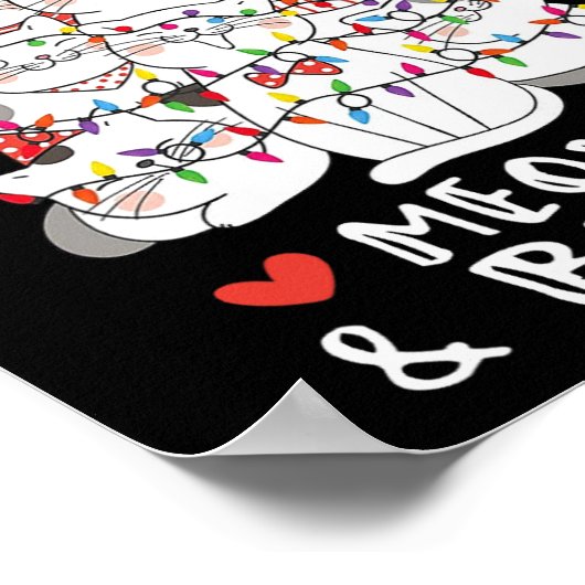 明るい猫の木かわいい動物の子猫クリス ポスター (角)