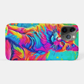 明るい猫カラフルネオン Case-Mate iPhoneケース (裏面(横))