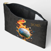 明るい白のゴルフボール アクセサリーポーチ (見開き)