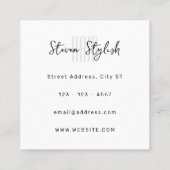 明るい白はっきりしたい四角の名刺 スクエア名刺 (裏面)