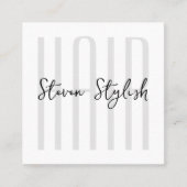 明るい白はっきりしたい四角の名刺 スクエア名刺 (正面)