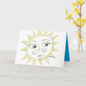 明るい目のサンシャインノートカード カード (黄色い花)