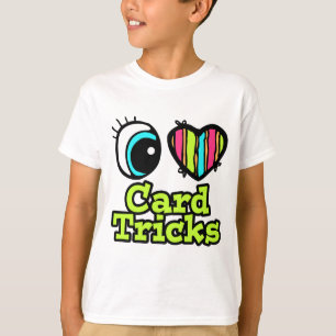 明るい目のハートがカードのトリックが好き Tシャツ