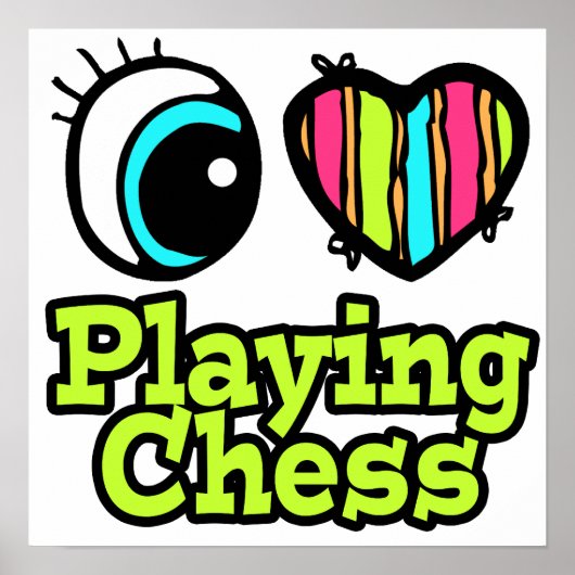 明るい目のハート私はチェス遊を愛する ポスター (正面)