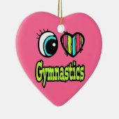 明るい目のハート私は体操が大好き セラミックオーナメント (右)