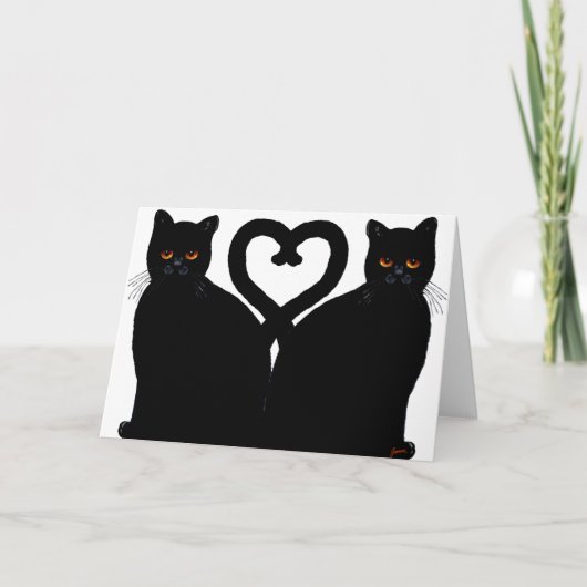 明るい目のハート カード (正面)