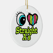 明るい目のハート セラミックオーナメント (右)