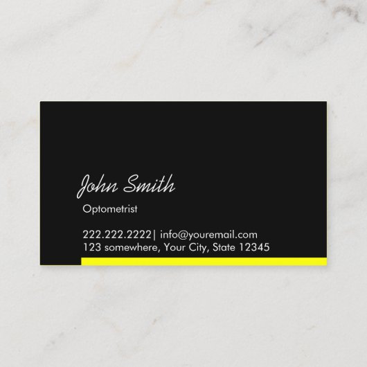 明るい目のフォトメトリックリスト&アイ気にビジネスカード 名刺 (裏面)