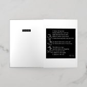 明るい目の女の子の感動的詩 箔グリーティングカード (外側レイダウン)