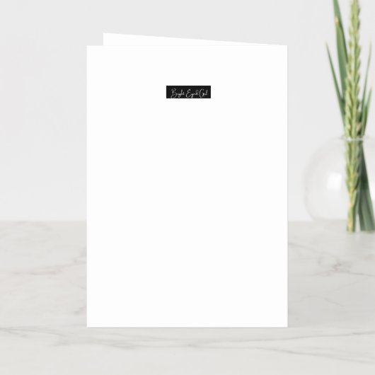 明るい目の女の子の感動的詩 箔グリーティングカード (裏面)