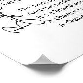 明るい目の女の子感動的詩ウォールアートデコール ポスター (角)