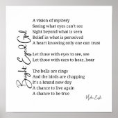 明るい目の女の子感動的詩ウォールアートデコール ポスター (正面)