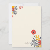 明るい目をした花の招待状 招待状 (裏面)