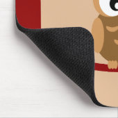 明るい目を持つ美しいフクロウ マウスパッド (コーナー)