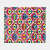 明るい目 フリースブランケット (正面(横))