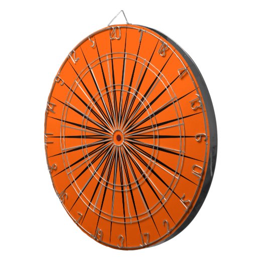 明るい真のオレンジ無地の色 ダーツボード (正面右)