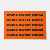 明るい真のオレンジ無地の色 ドアマット (正面)