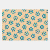 明るい真のオレンジ無地の色 ラッピングペーパーシート (正面)