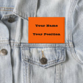 明るい真のオレンジ無地の色 缶バッジ (インサイチュ)