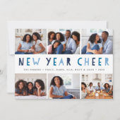 明るい知らせ|の新年の写真のコラージュカード シーズンカード (正面)