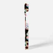 明るい砂糖のスカルパターン iPhoneケース (左側面)