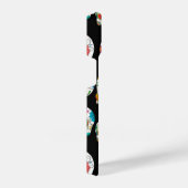 明るい砂糖のスカルパターン iPhoneケース (右側面)