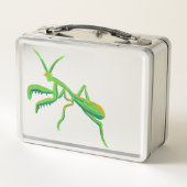 明るい祈グリーンのマンテパーソナライズされたィス メタルランチボックス (裏面)