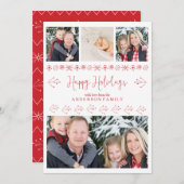 明るい祝日の家族写真クリスマス シーズンカード (正面/裏面)