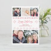 明るい祝日の家族写真クリスマス シーズンカード (スタンド正面)