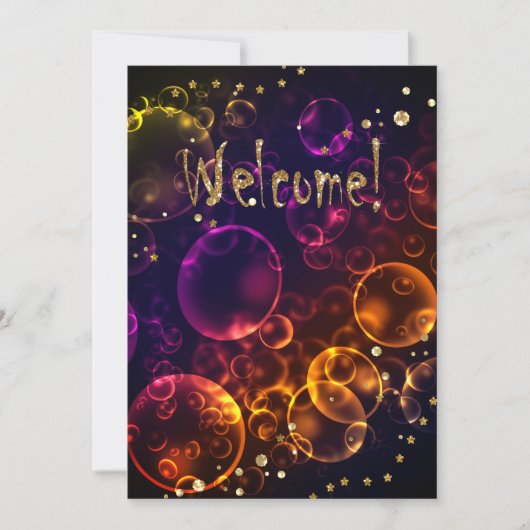 明るい神話のレンズ《写真》ぼけ味効果バブル色 招待状 (正面)