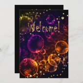 明るい神話のレンズ《写真》ぼけ味効果バブル色 招待状 (正面/裏面)