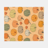 明るい秋のヴィンテージの継ぎ目なし背景  フリースブランケット (正面(横))