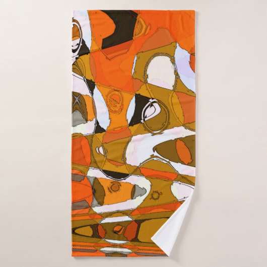 明るい秋の円：抽象芸術パターン。 バスタオル (バスタオル)