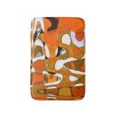 明るい秋の円:抽象芸術パターン。 バスマット (正面縦)