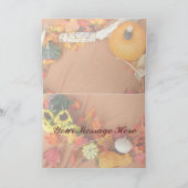 明るい秋の収穫カード シーズンカード (内部)