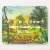 明るい秋の水色 マウスパッド (正面)