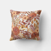 明るい秋の美しい花の柄 クッション (裏面)