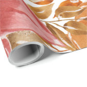 明るい秋の美しい花の柄 ラッピングペーパー (ロールコーナー)