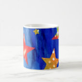 明るい空のマグの星 コーヒーマグカップ (中央)
