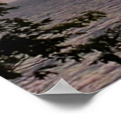 明るい空の夕日 ポスター (角)