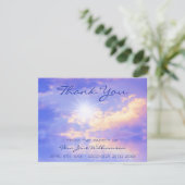 明るい空の穏やかな水死別ありがとう サンキューカード (スタンド正面)