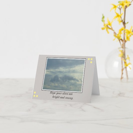 明るい空カード カード (黄色い花)