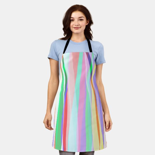 明るい空気の多い森の中をのぞきこむ エプロン (着用した状態)