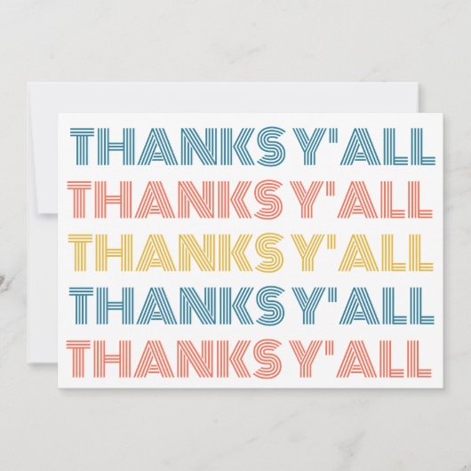 明るい空白のY'allグリーティングカード カード (正面)