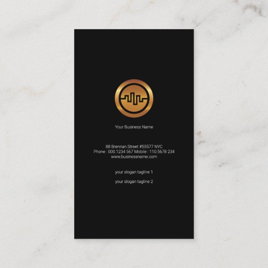 明るい粒状の赤い波の音響技師 名刺 (裏面)