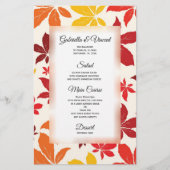 明るい紅葉結婚のメニュー (正面)