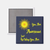 明るい素晴らし黄色の太陽 マグネット (正面/裏面)