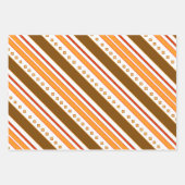 明るい素朴スタイルパターンプリントラッピング紙 ラッピングペーパーシート (正面3)