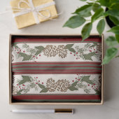 明るい素朴バッファローメリープレイドのクリスマスディアー 薄葉紙 (ギフト)