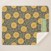 明るい素朴国のひまパーソナライズされた花 シェルパブランケット (正面(横))